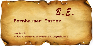 Bernhauser Eszter névjegykártya