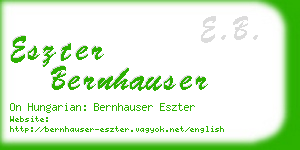 eszter bernhauser business card
